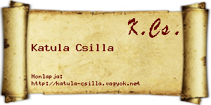 Katula Csilla névjegykártya